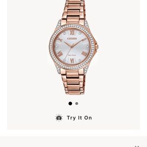 Citizen Watch Rose Gold and Crystal Watch